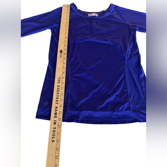 Athleta Women’s Long Sleeve Size Small Indigo Purple  Breathable Layer - Picture 7 of 9
